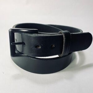 Hanks Belt Black Thick Leather Belt Size 36